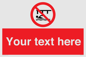 Custom Do not swim in the vicinity of piers